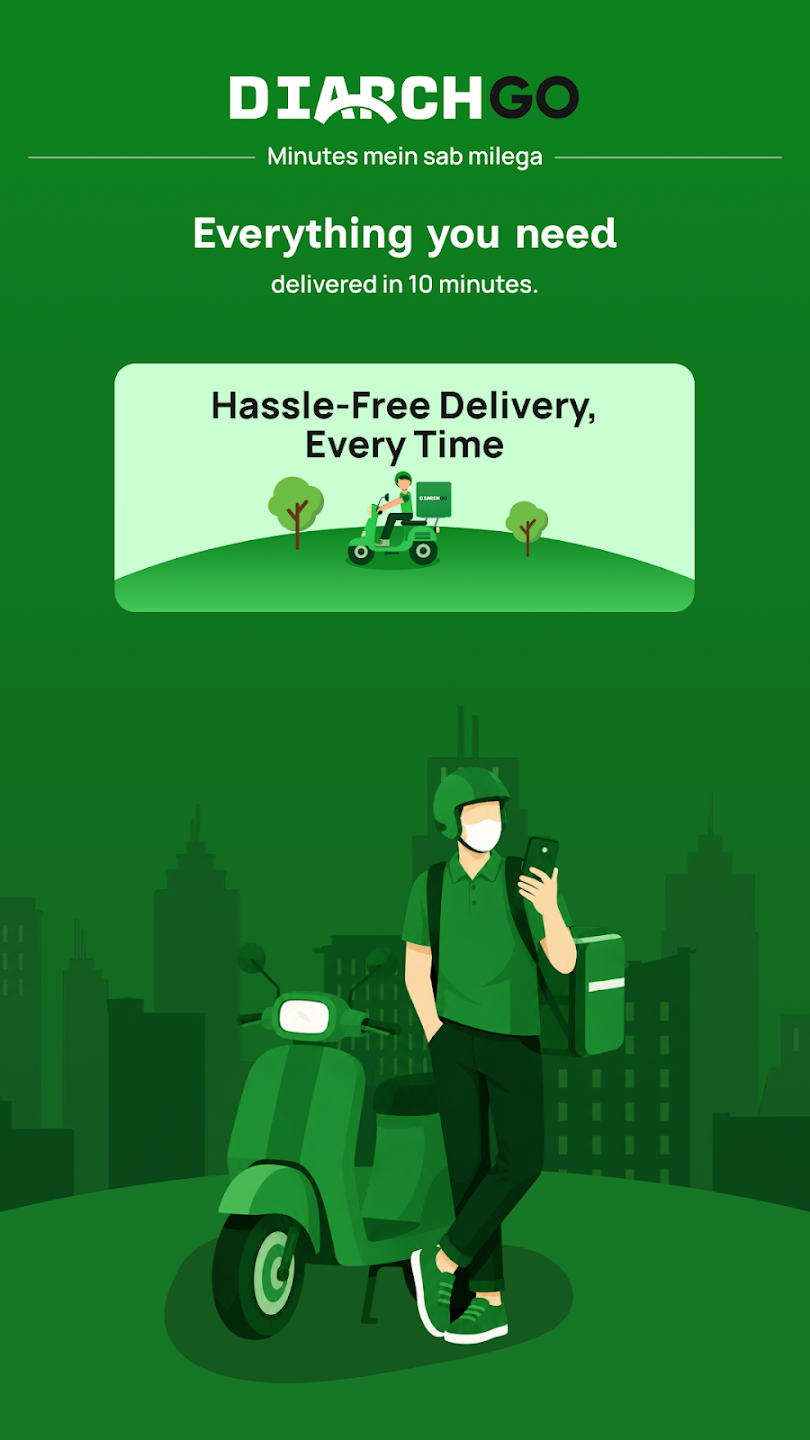 DiarchGo customer app delivery visual