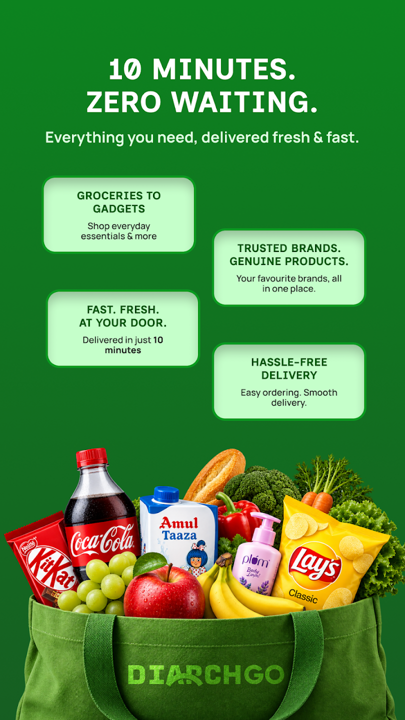 DiarchGo customer app quick-commerce visual